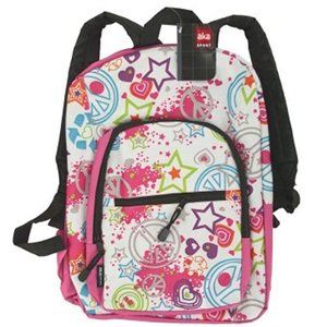 AKA SPORT White Cosmos Pocket Backpack